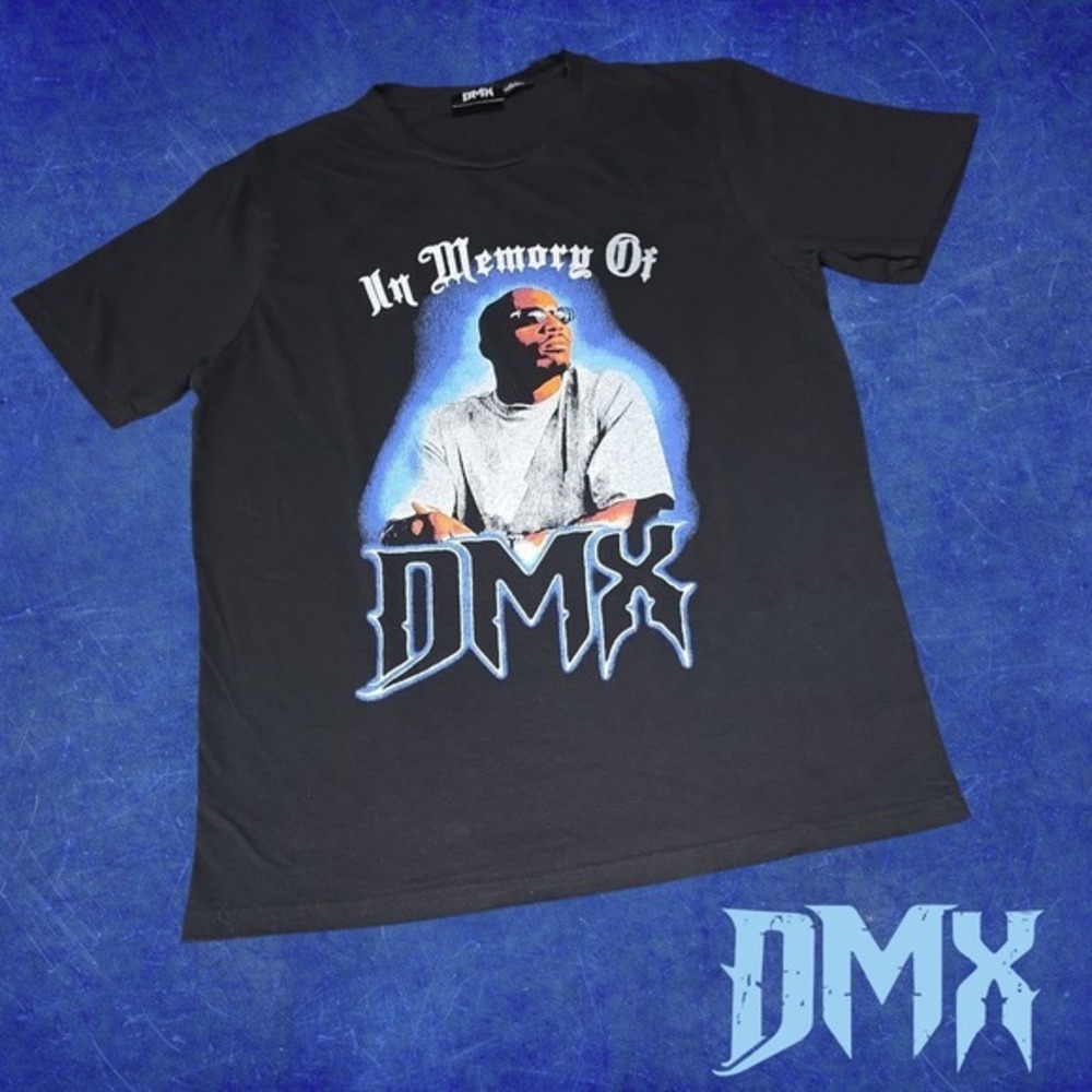 Women's DMX In Memory‎ Of Graphic T-dhirt Hip Hop Rap Tribute Tee Black XL